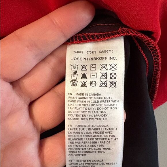 Joseph Ribkoff Zip High Neck 3/4 Sleeve Shift Dress 244045, NWT - Picture 9 of 10